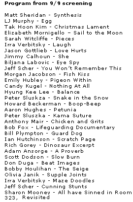 Animation Block Party 2004 program